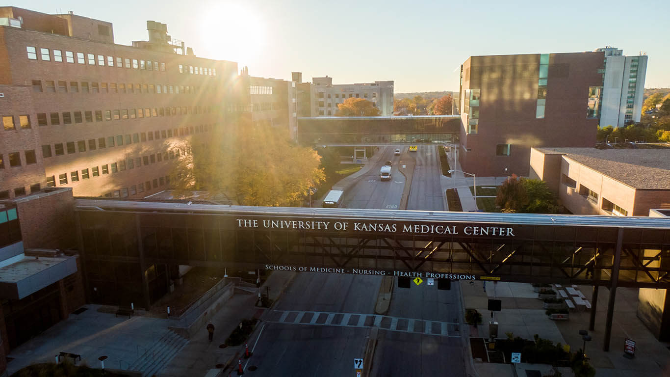 Aerials of the KU Med Center campus in Kansas City