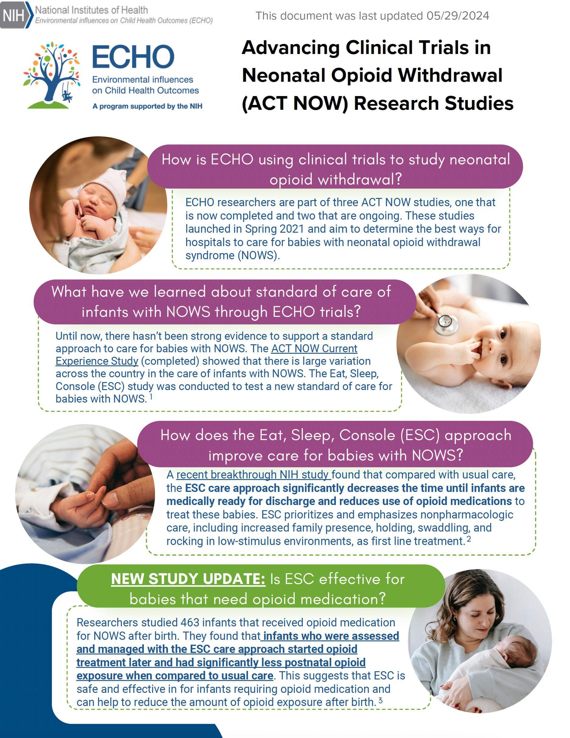 Advancing Clinical Trials in Neonatal Opioid Withdrawal (ACT NOW) Research Studies