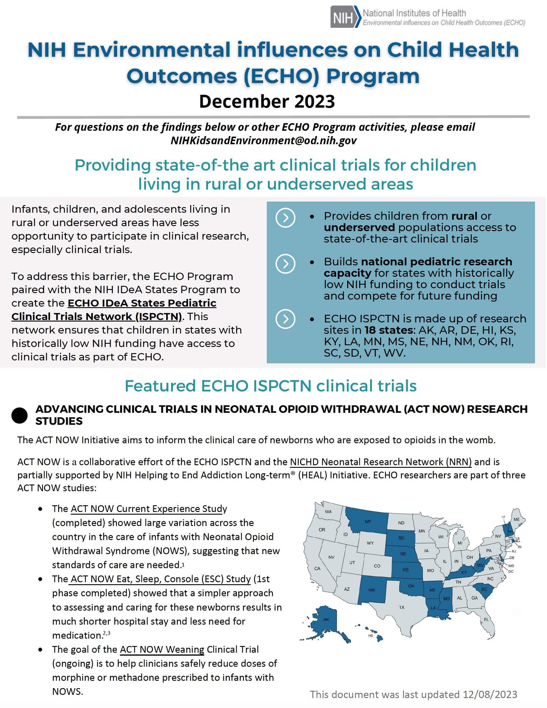 Providing State-of-the Art Clinical Trials for Children Living in Rural or Underserved Areas